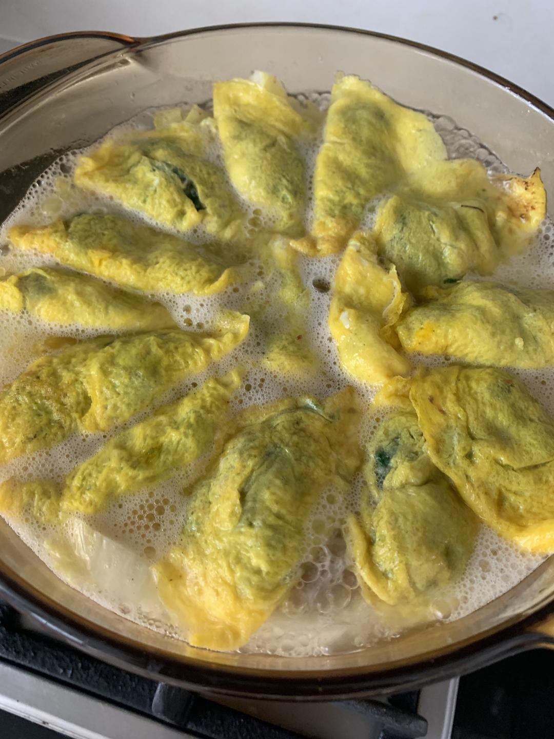 粉丝白菜蛋饺煲