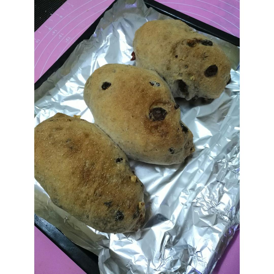 无油无糖全麦果干面包