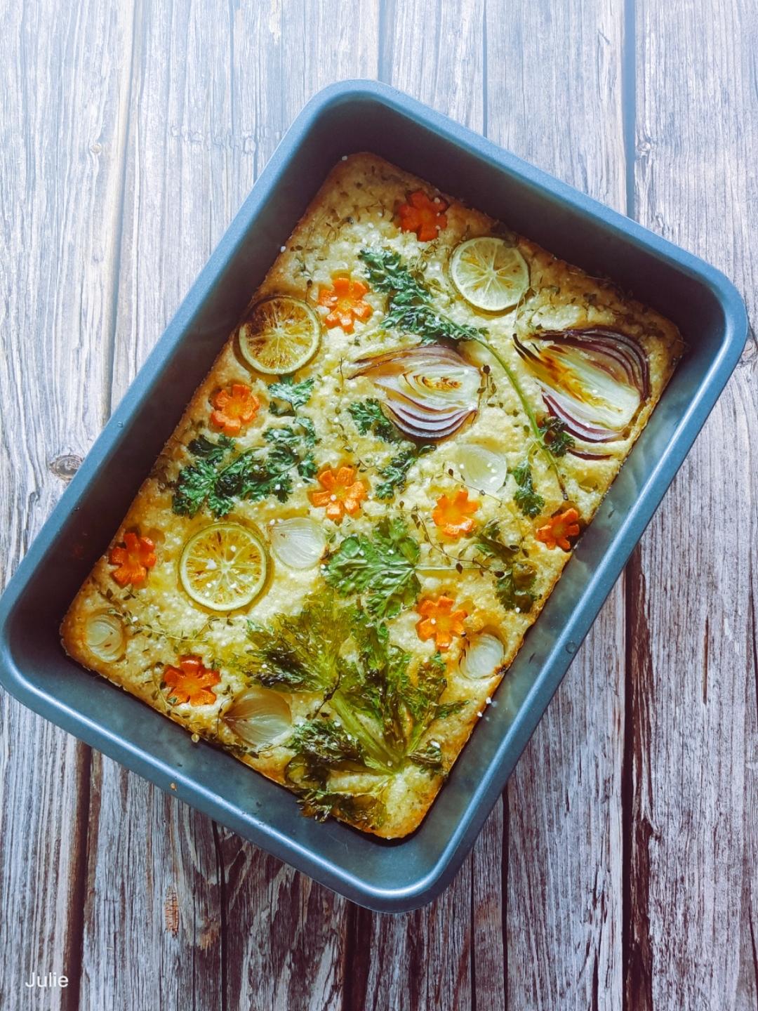 油画一般的意大利Focaccia佛卡夏面包