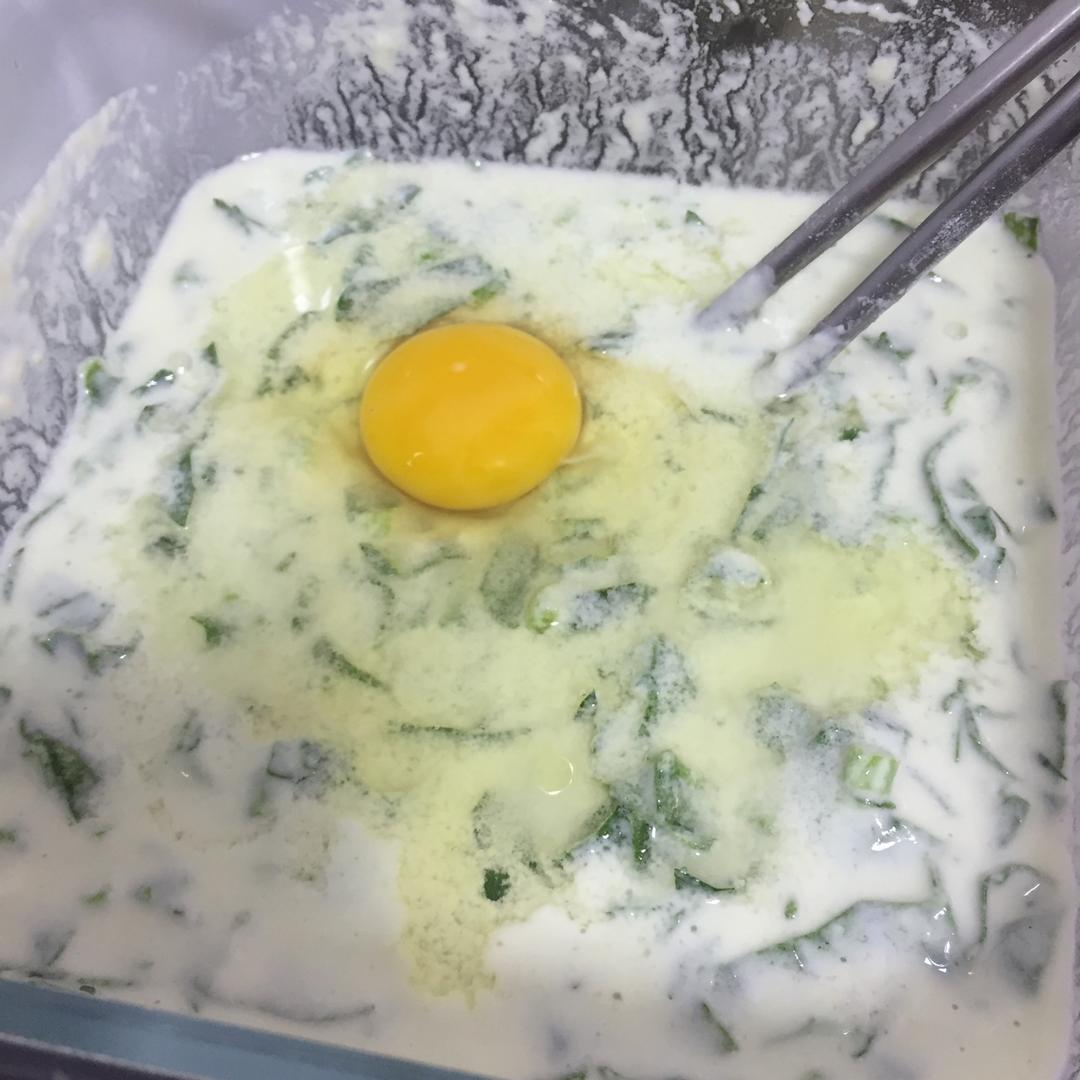 菠菜鸡蛋饼