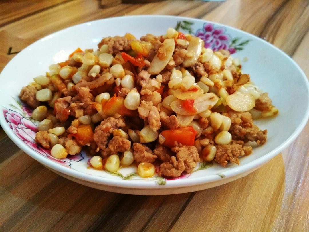 玉米炒肉末【超级下饭的快手家常菜】