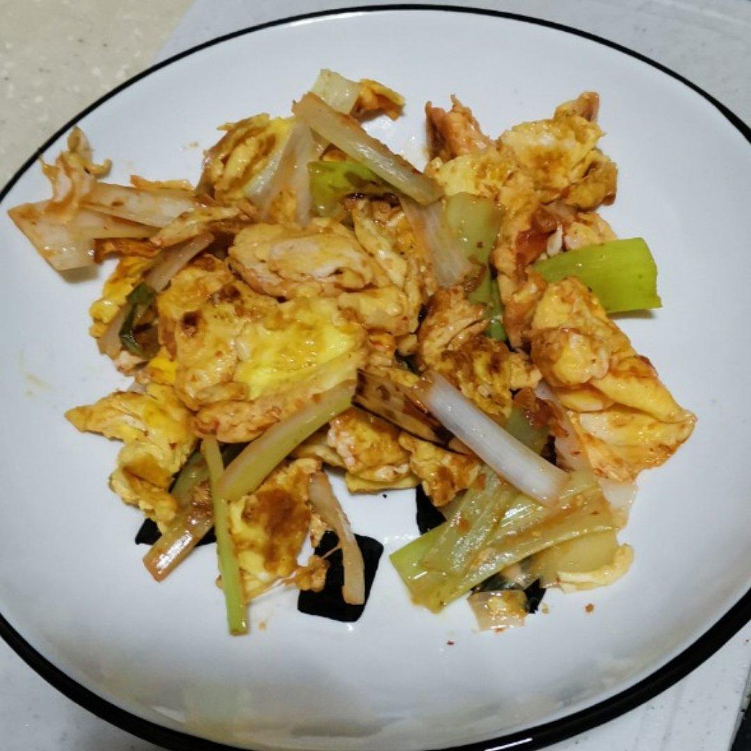 大葱炒鸡蛋