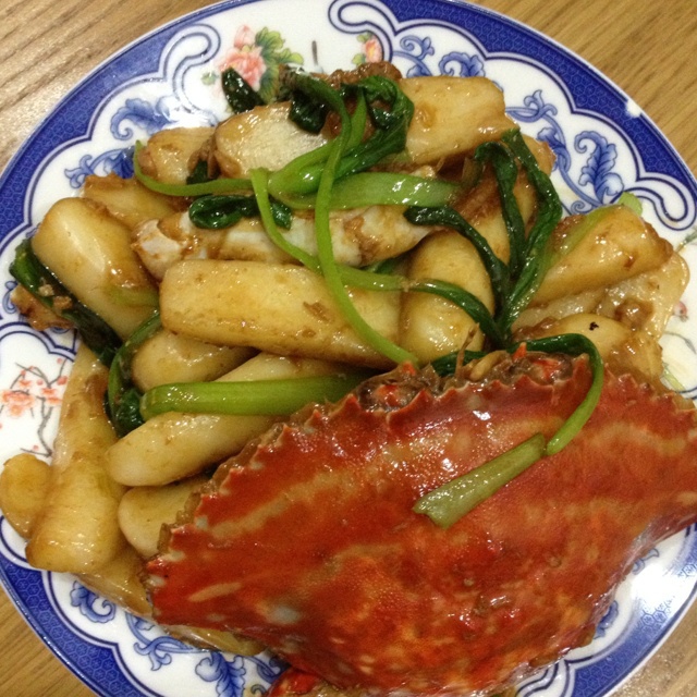 梭子蟹炒年糕