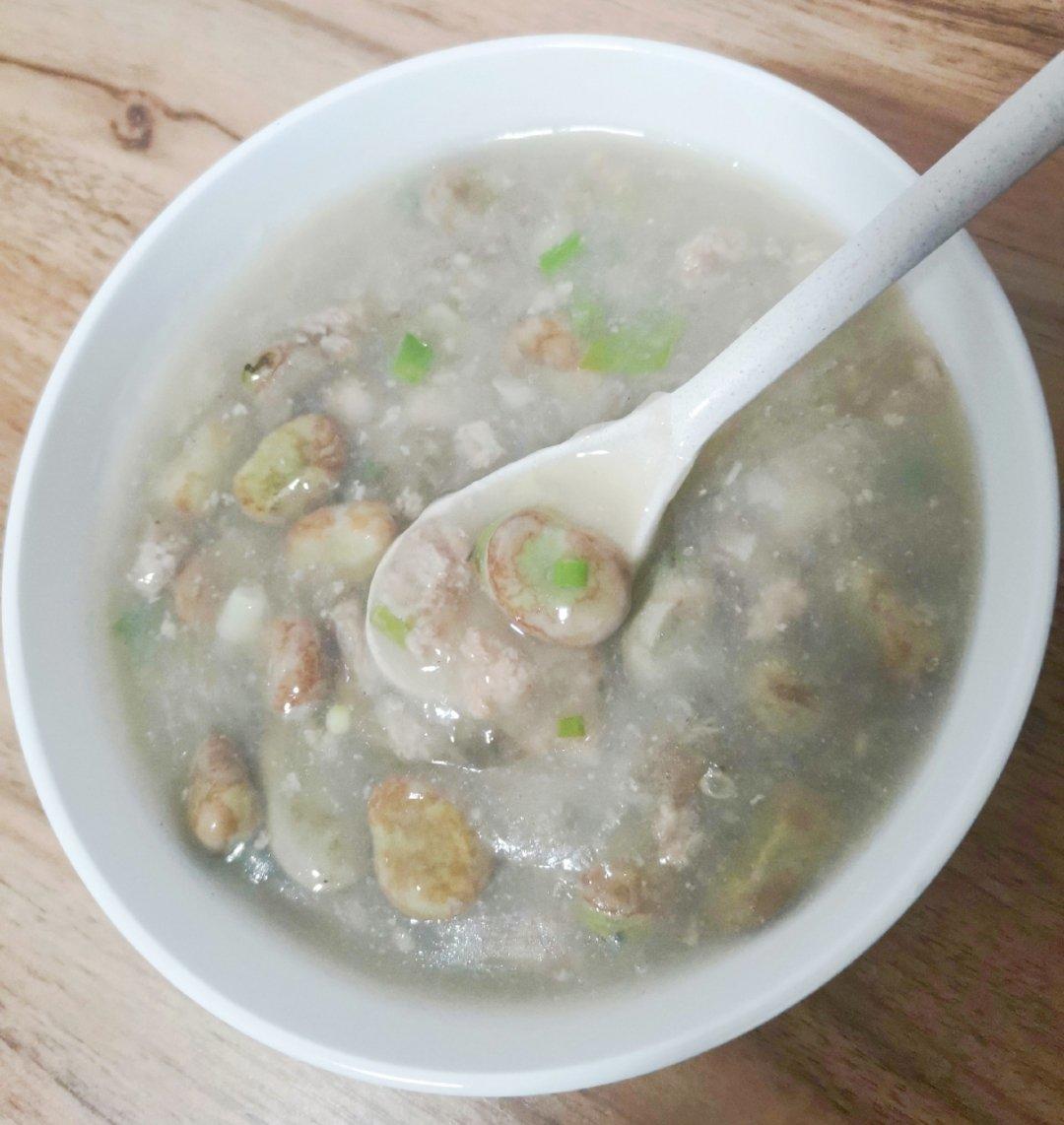 蚕豆肉末羹