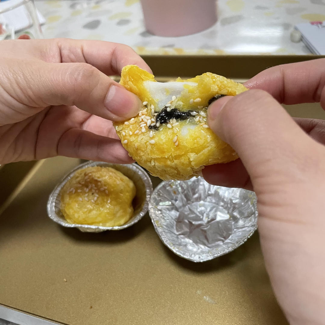 好吃的烤汤圆