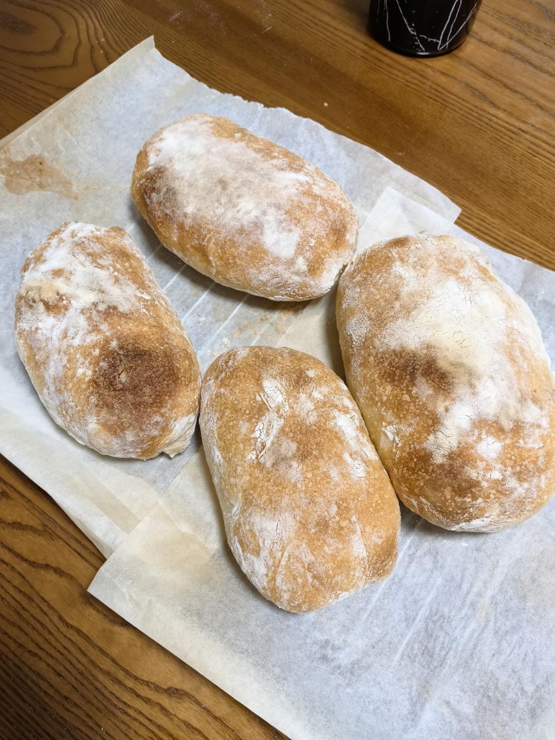 【ciabatta】家庭版恰巴塔，软乎乎的拖鞋面包