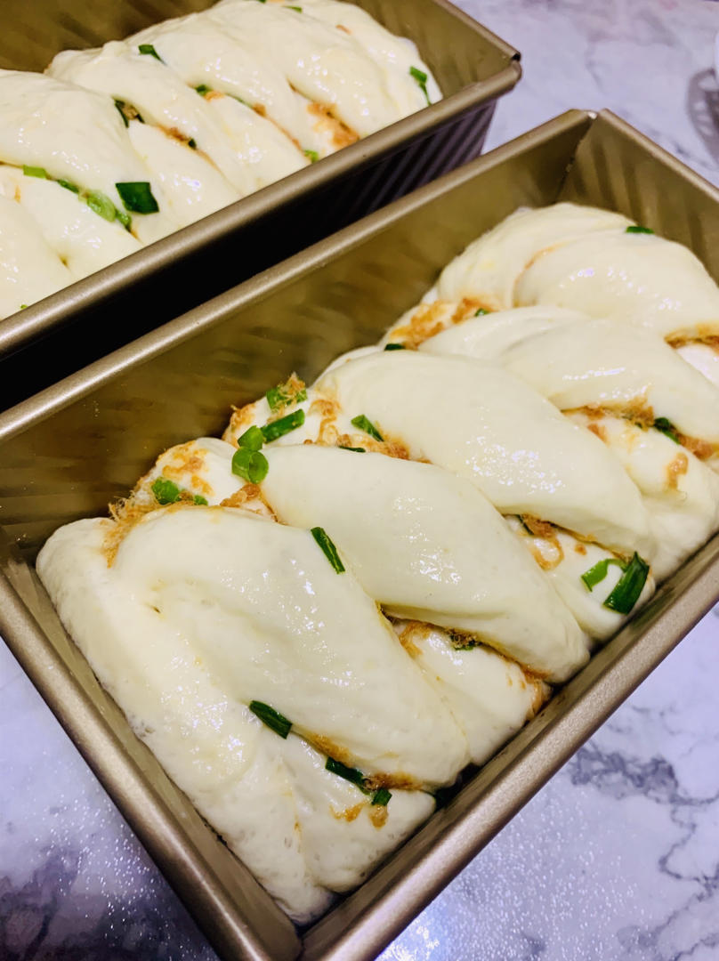 肉松香葱吐司（四种整形手法）