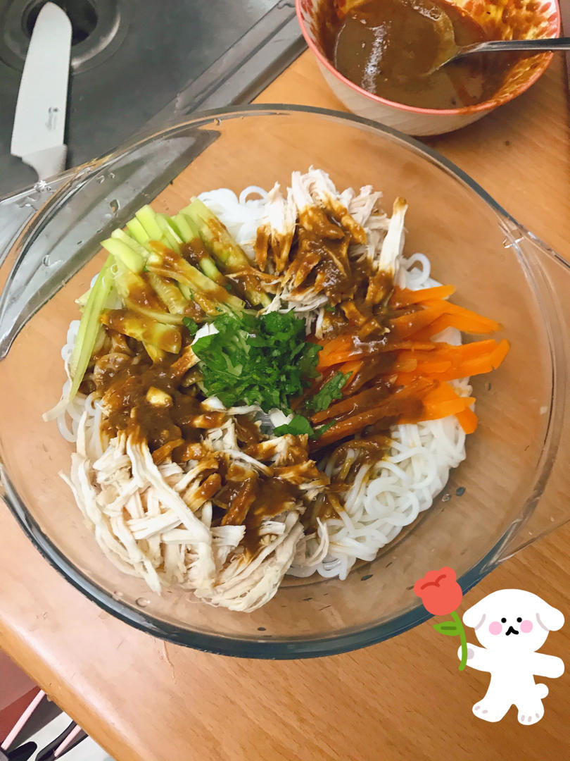没胃口就嗦【鸡丝凉米线】！酸爽又过瘾