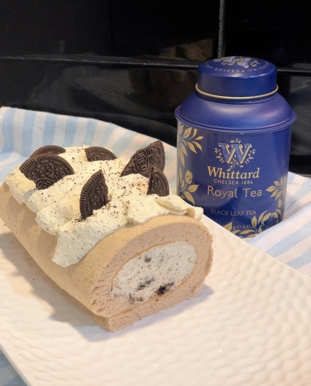 吃一次爱上 #伯爵红茶奥利奥蛋糕卷