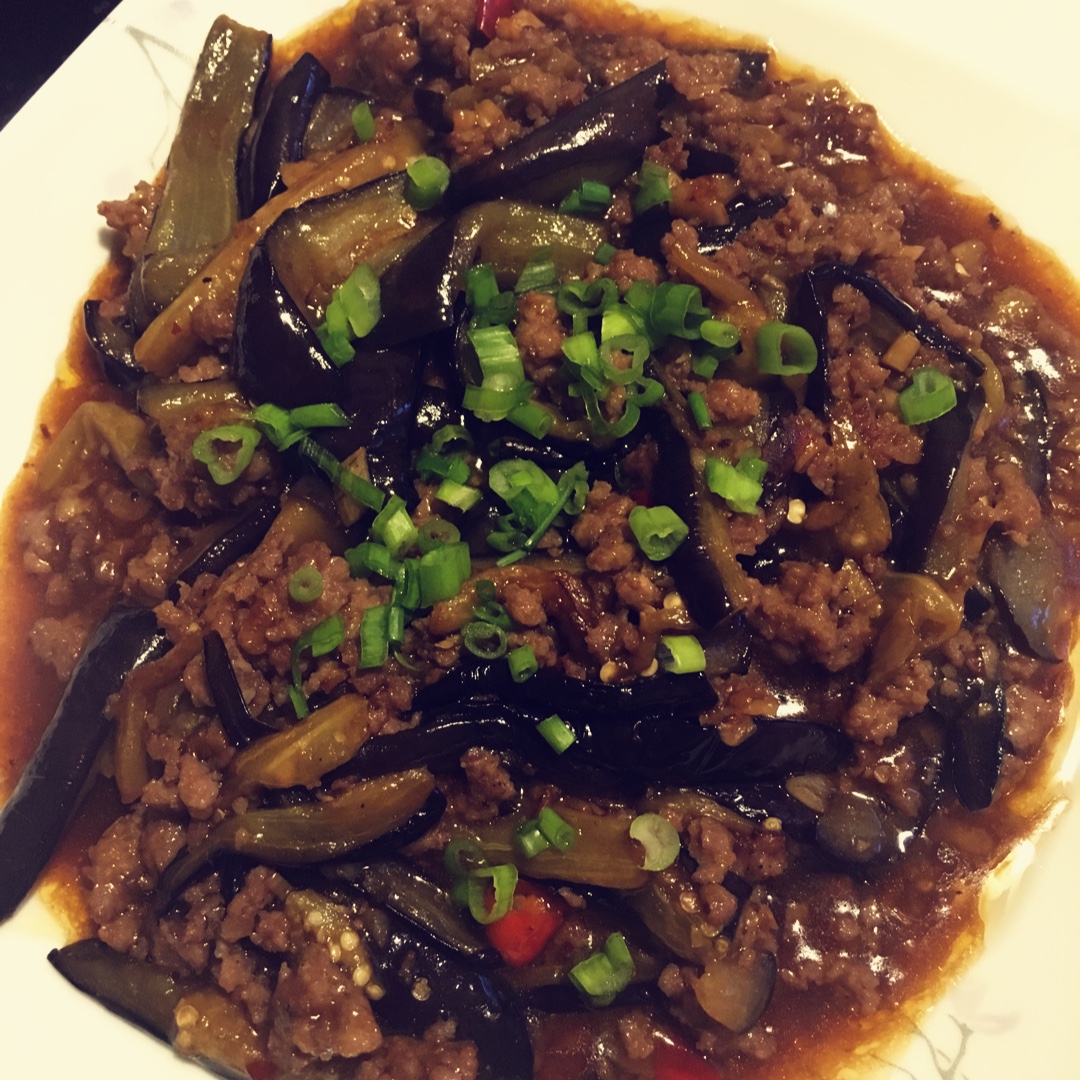 红烧肉沫茄子