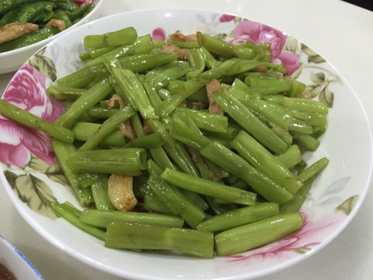 空心菜梗炒肉丝