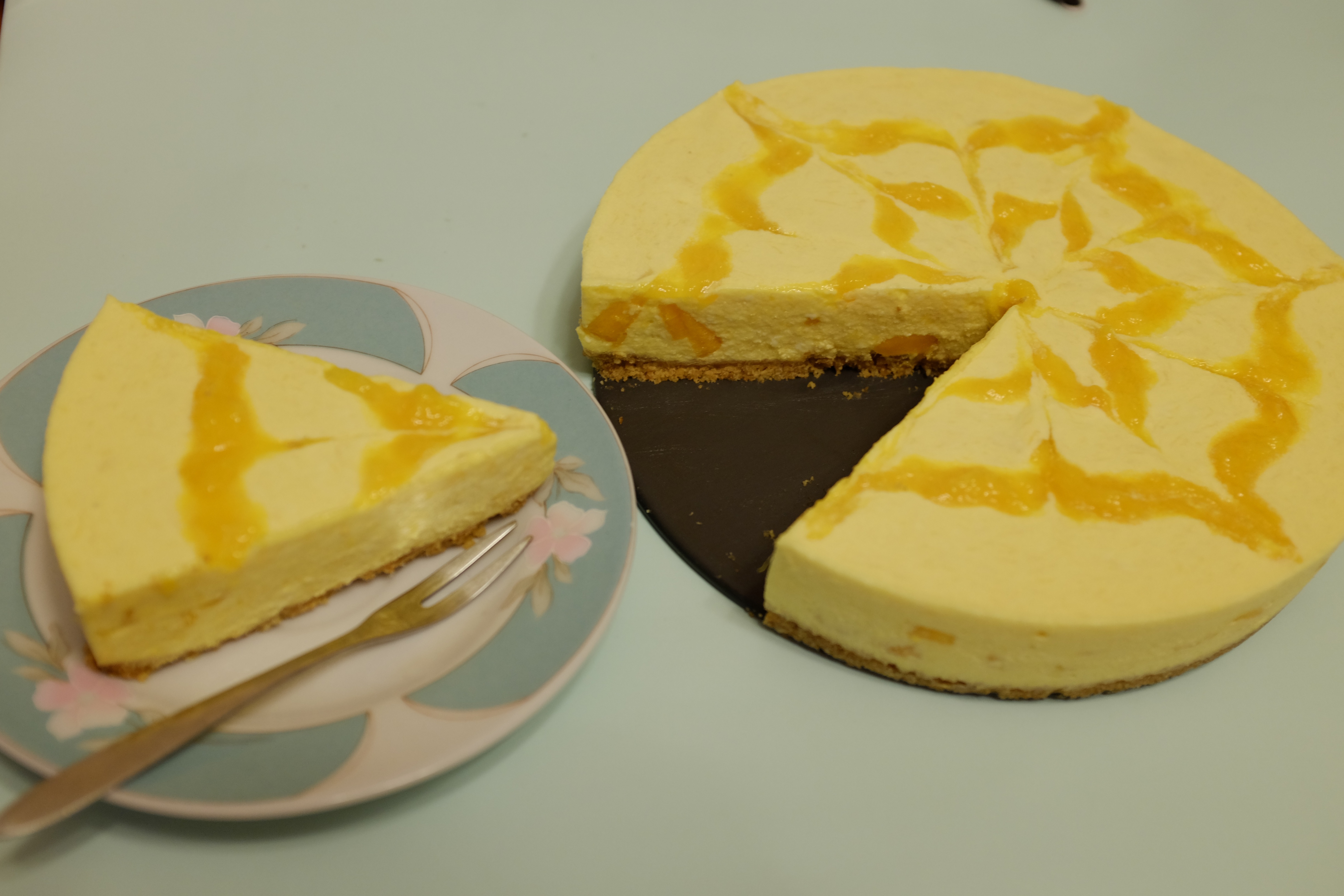 免烤芒果芝士蛋糕