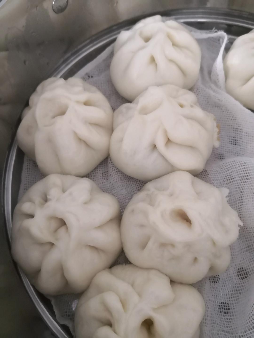 用面包机和面做包子