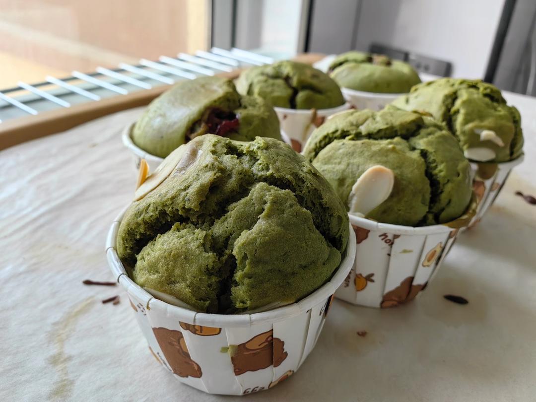 超简单的抹茶蜜豆玛芬