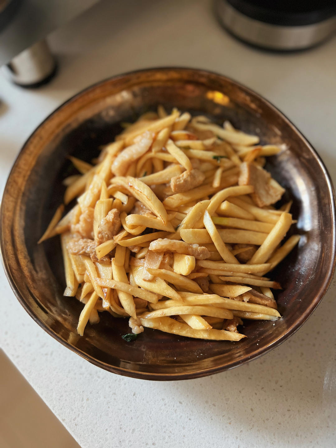 家常菜－茭白炒肉丝