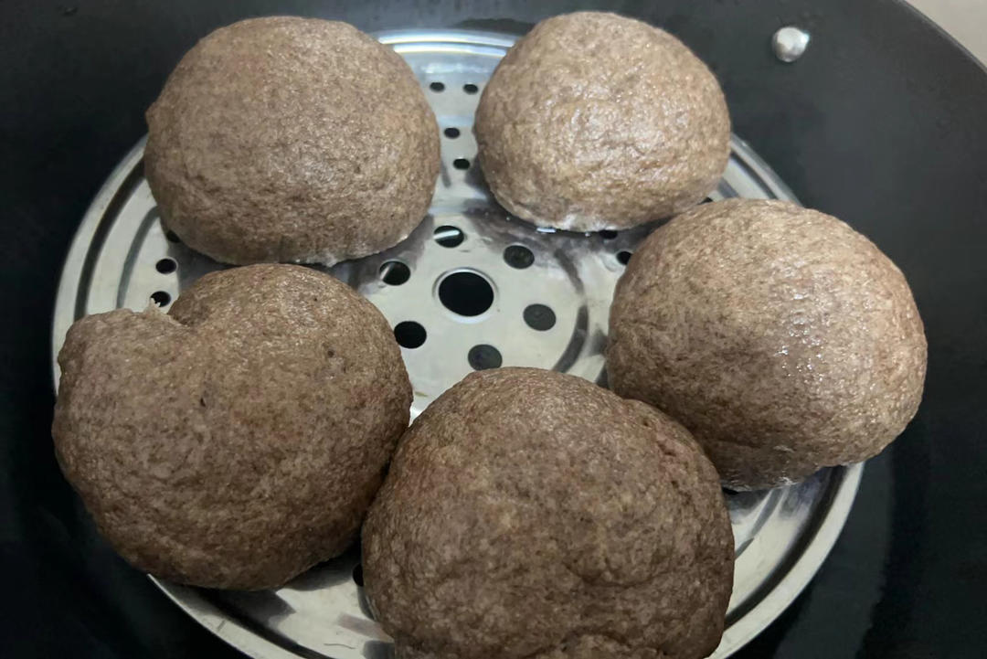 黑全麦粉无糖馒头！控糖减脂餐