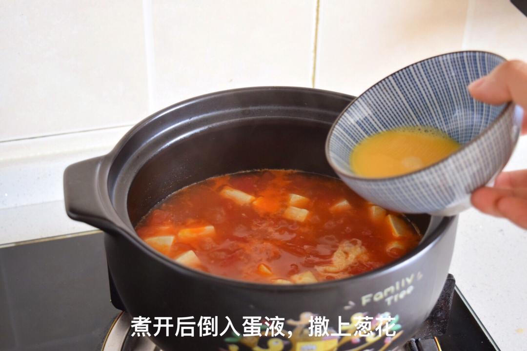 西红柿豆腐酸汤的做法 步骤7