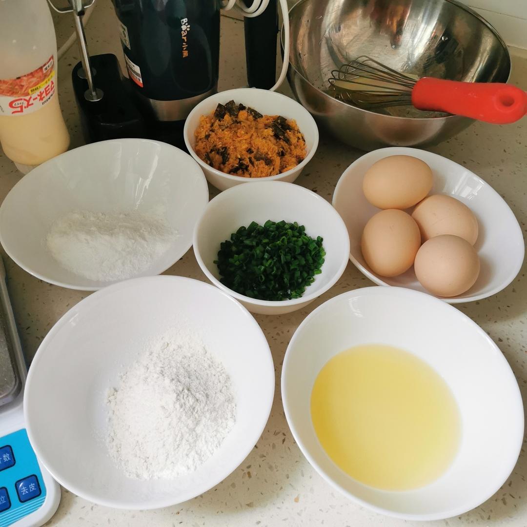 香葱海苔肉松芝麻蛋糕卷
