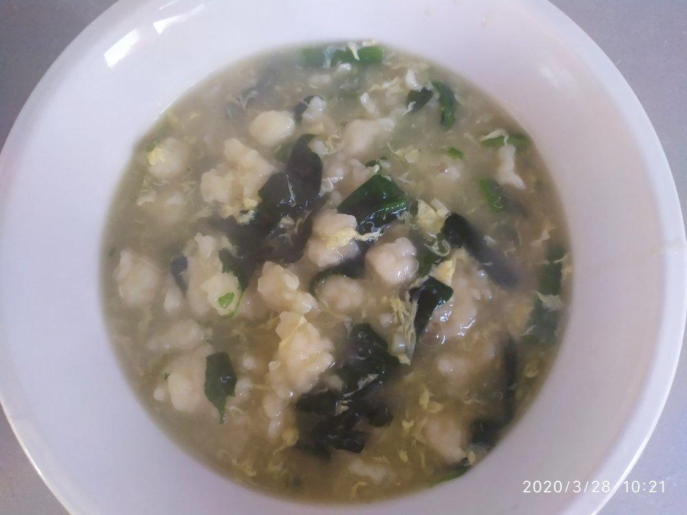 鸡蛋菠菜嘎达汤