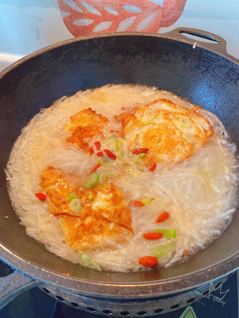 黄磊同款萝卜丝煎蛋汤