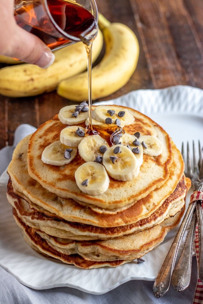 香蕉蛋清煎饼banana protein pancakes的做法