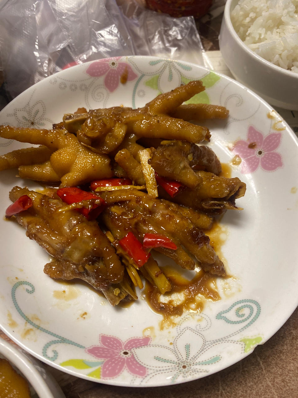 香辣烧鸡爪