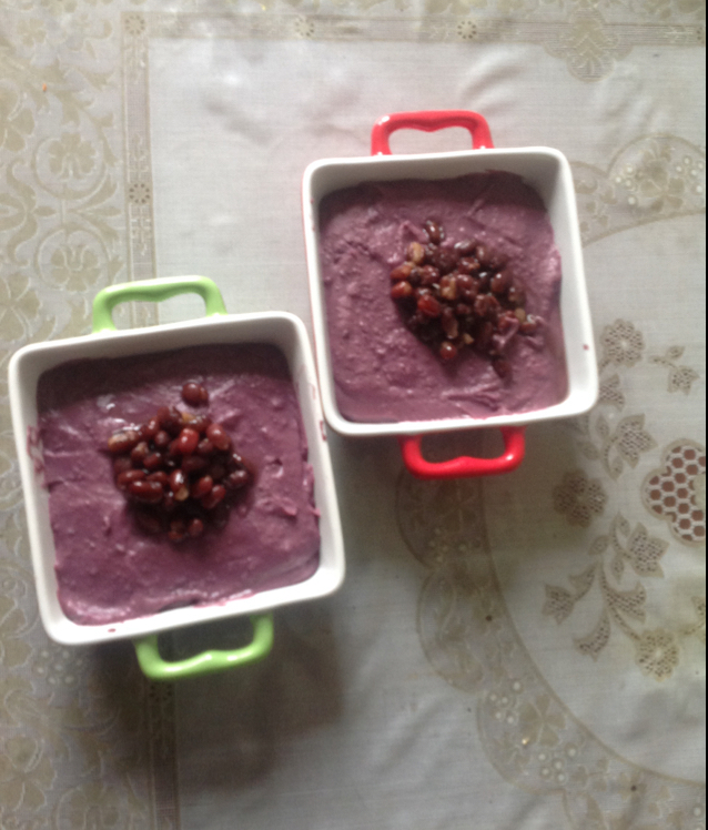 红豆紫薯泥