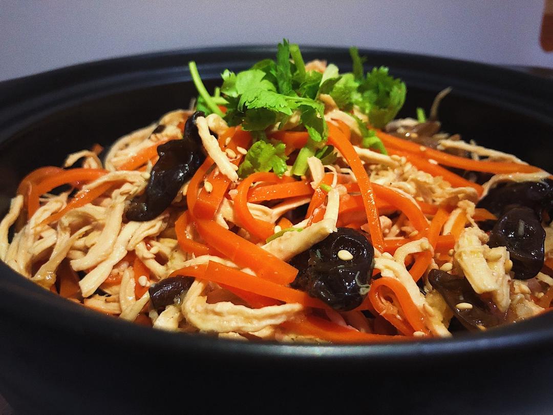 减脂健身｜凉拌手撕鸡丝（香辣&麻油版）