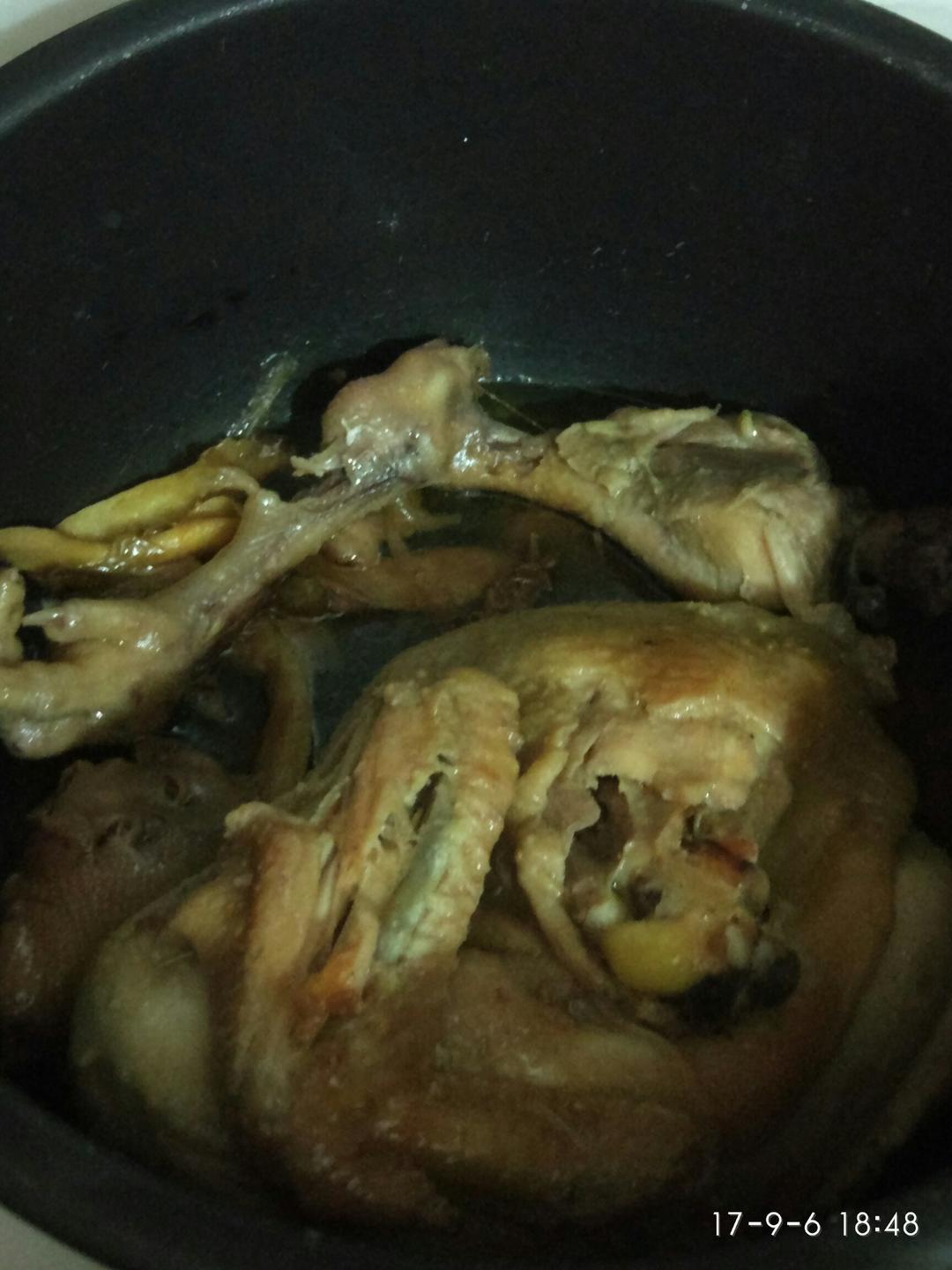 电饭锅简易版：盐焗手撕鸡
