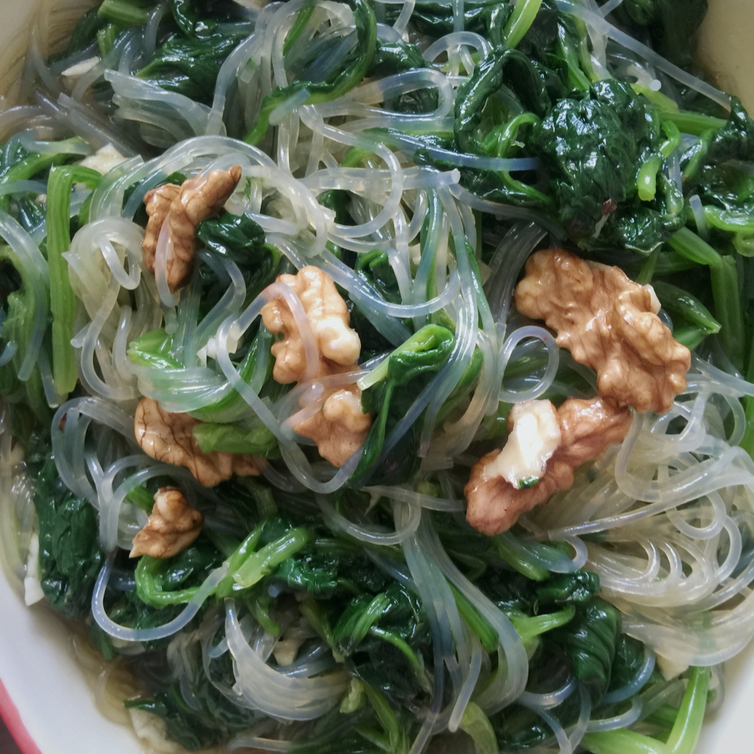 菠菜拌粉丝