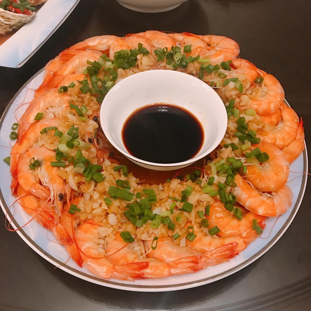 蒜泥蒸虾