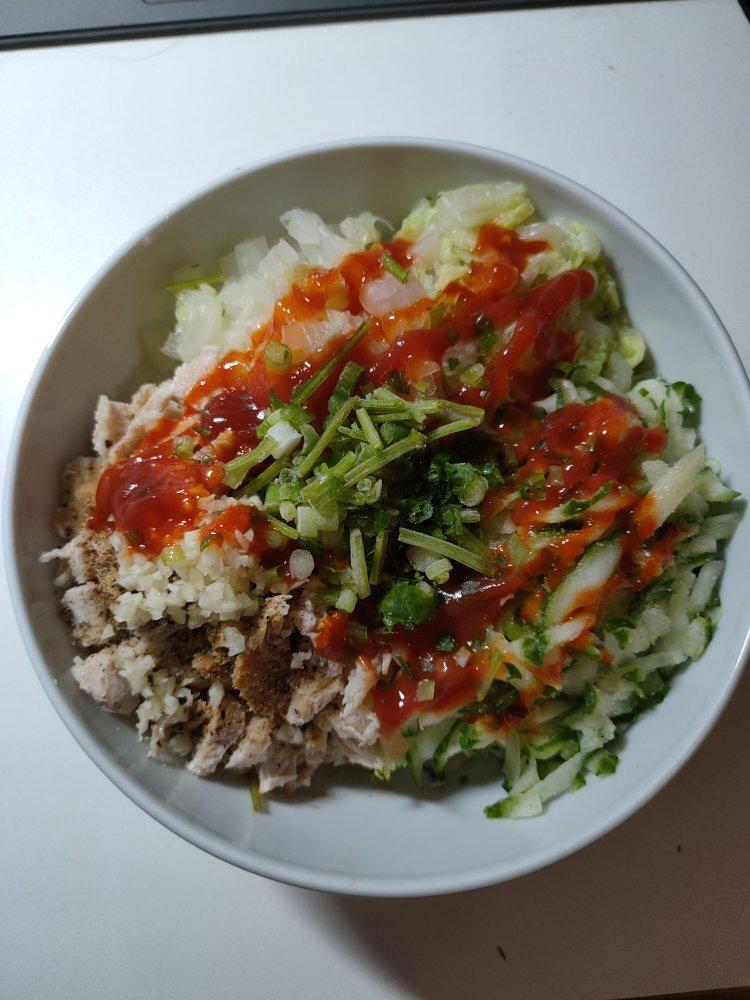 甜辣鸡肉蔬菜拌饭丨健康·三餐