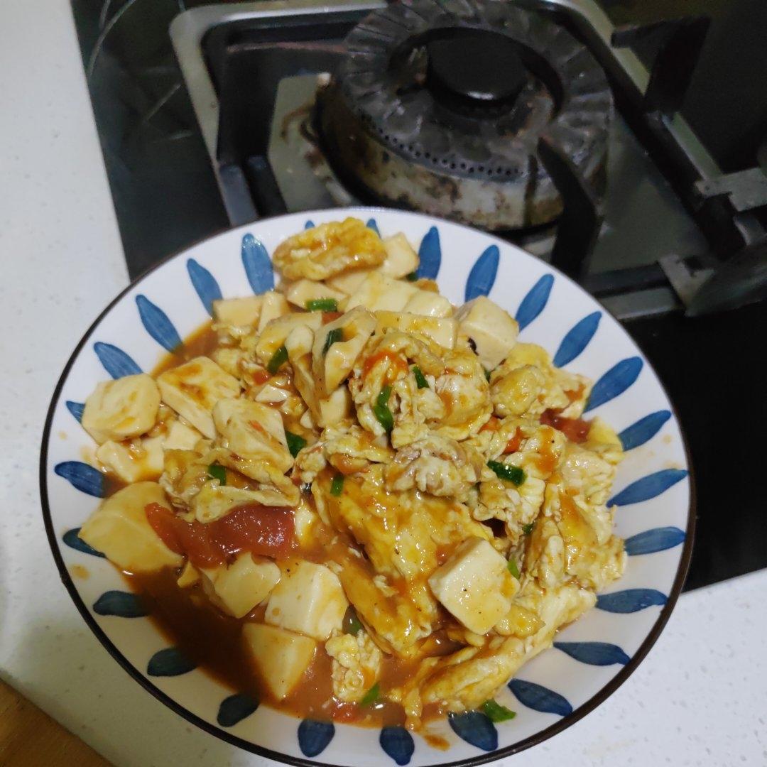 超简单老少皆宜的西红柿豆腐鸡蛋