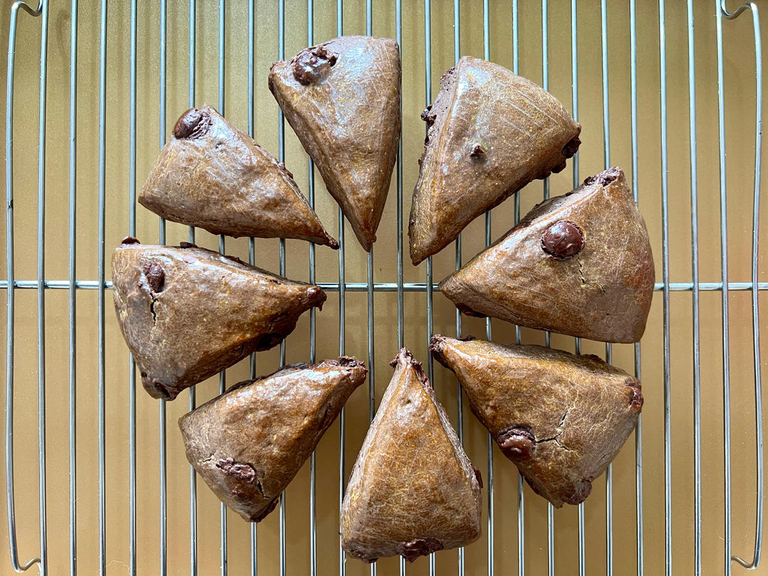 超浓郁🍫巧克力司康｜无泡打粉！松软好吃