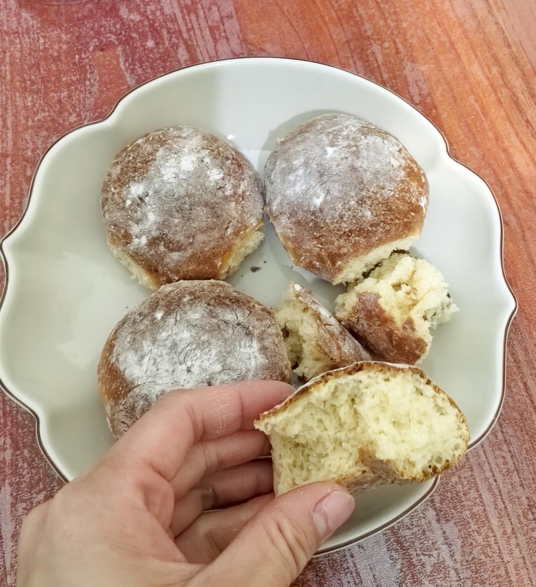 空气炸锅版免揉面包！！！一次成功！