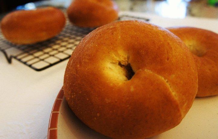 （无油）全麦黑麦贝果bagel~咬劲十足，越嚼越香