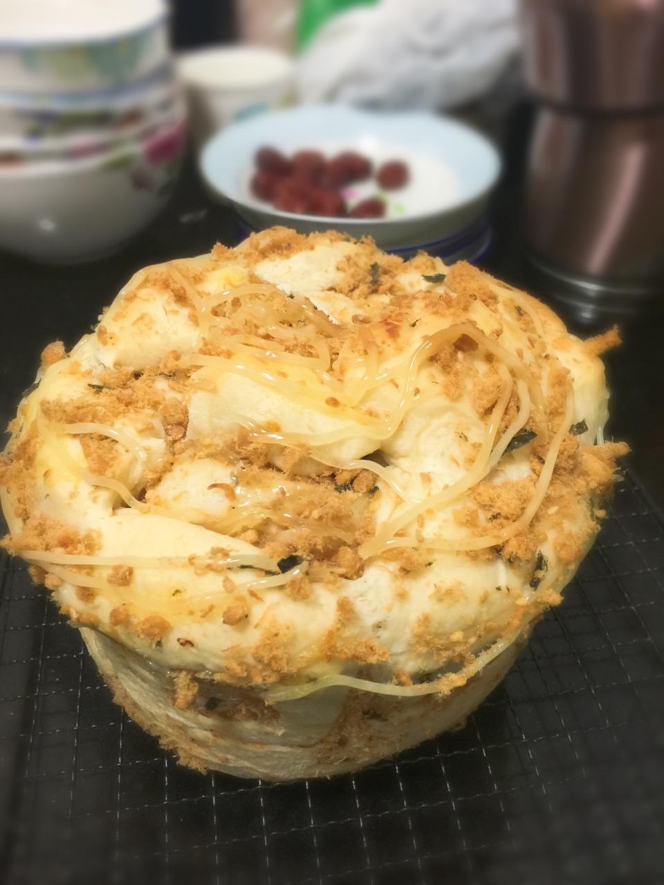肉松手撕面包—超软会爆浆的面包哟