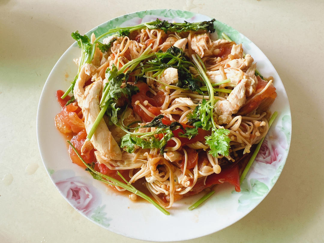 低脂低卡～营养又下饭的番茄金针菇