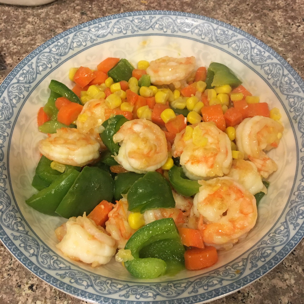 三色炒虾仁