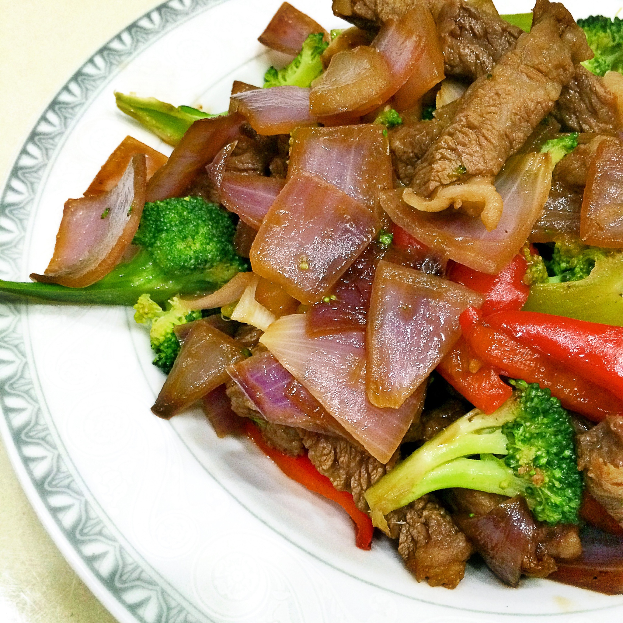 黄油黑胡椒炒牛排菇