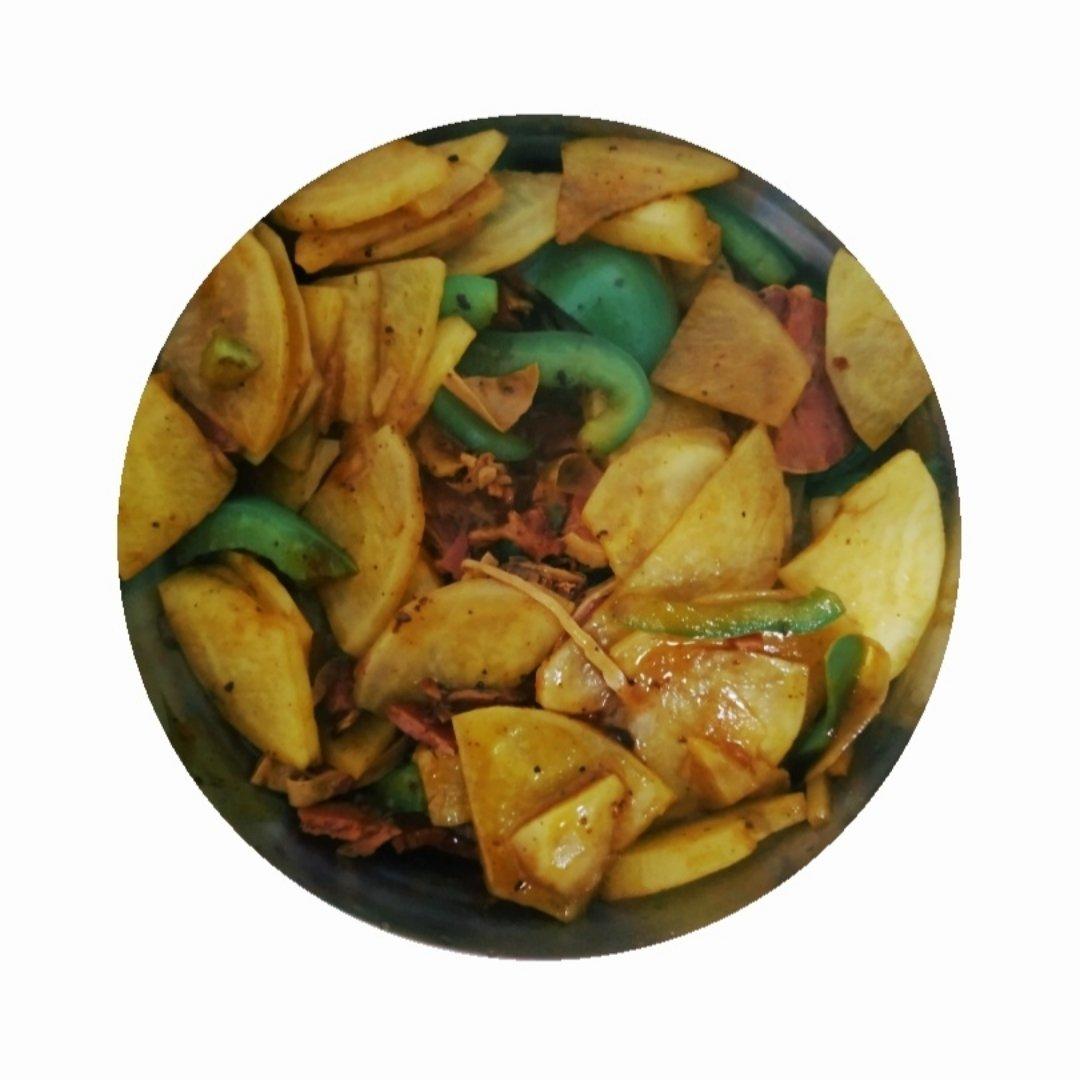青椒肉丝土豆片