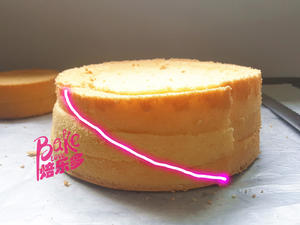双层山道汽车场景水果奶油蛋糕（拼接步骤图，2磅版）的做法 步骤1