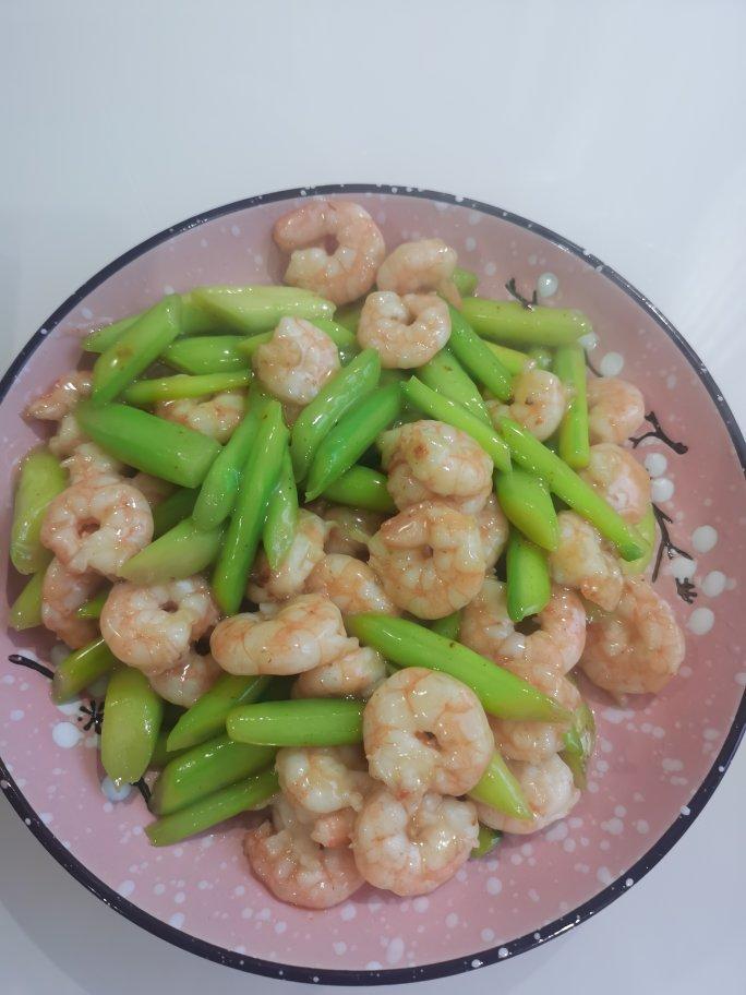 清炒芦笋虾仁