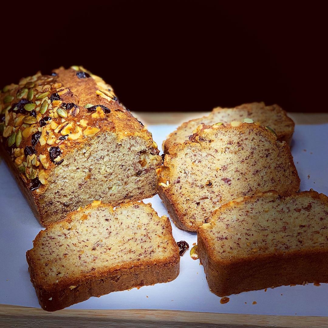 鹏妈在奔跑做的香蕉核桃磅蛋糕bananawalnutpoundcake