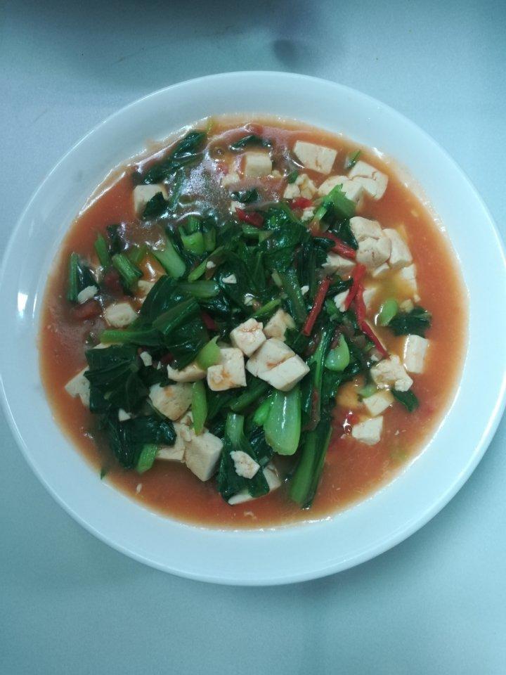 小白菜炖豆腐
