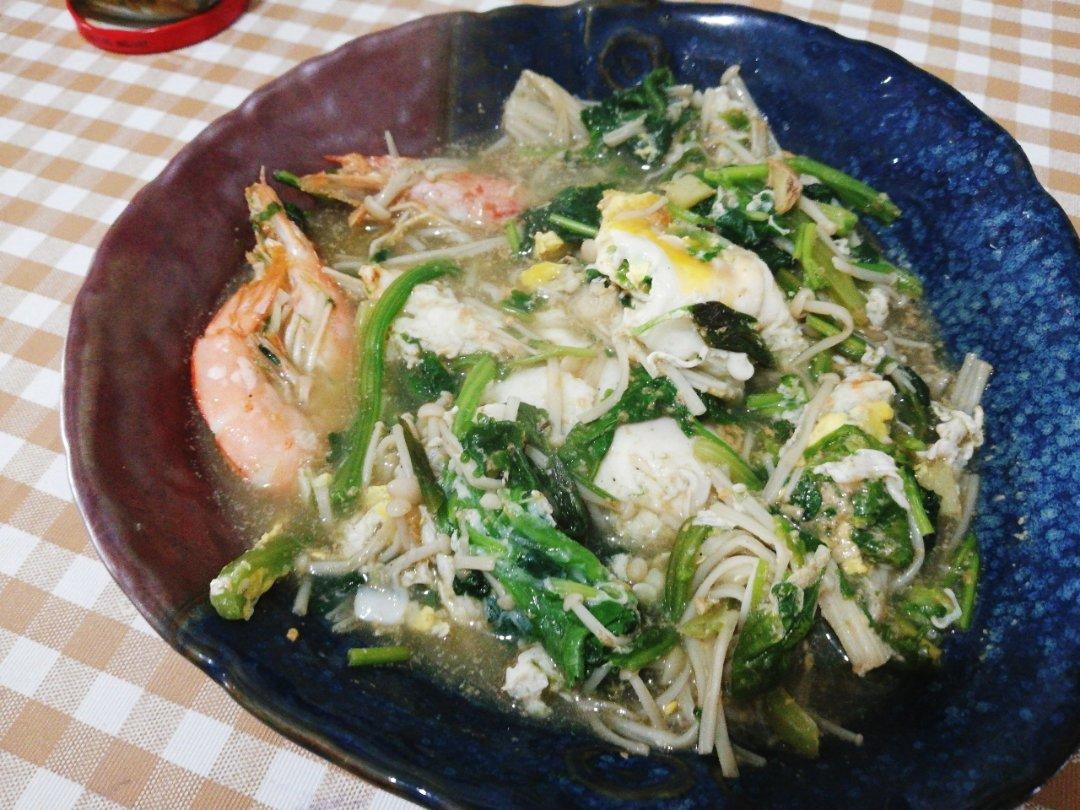 番茄鸡蛋菠菜汤