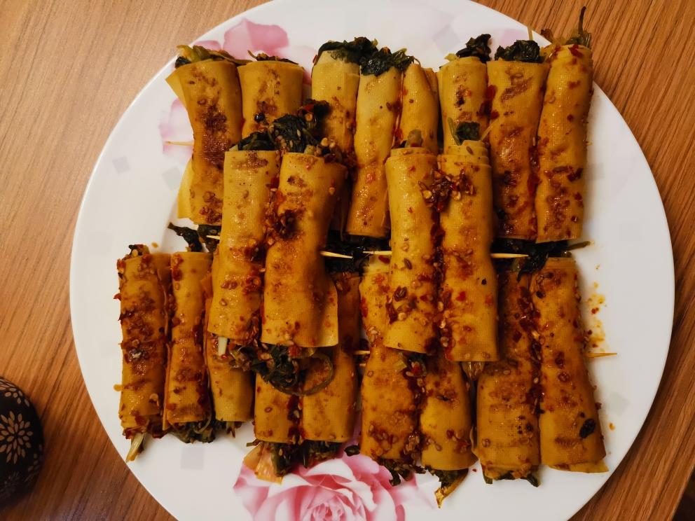 烤干豆腐蔬菜卷