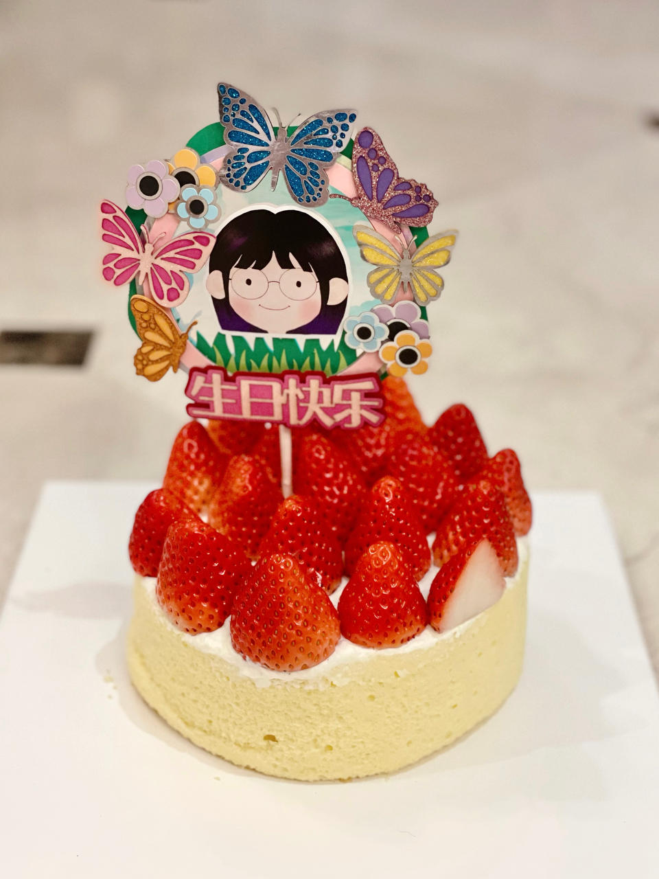 💐零失败，不裱花不抹面，ins韩风，🍓水果花束生日蛋糕（新手友好）