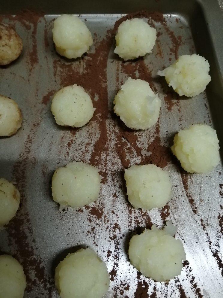 免烤箱‼️简单三步的可可牛奶球🔥超Q弹