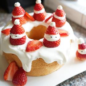 圣诞草莓雪人裸蛋糕～超简单懒人版